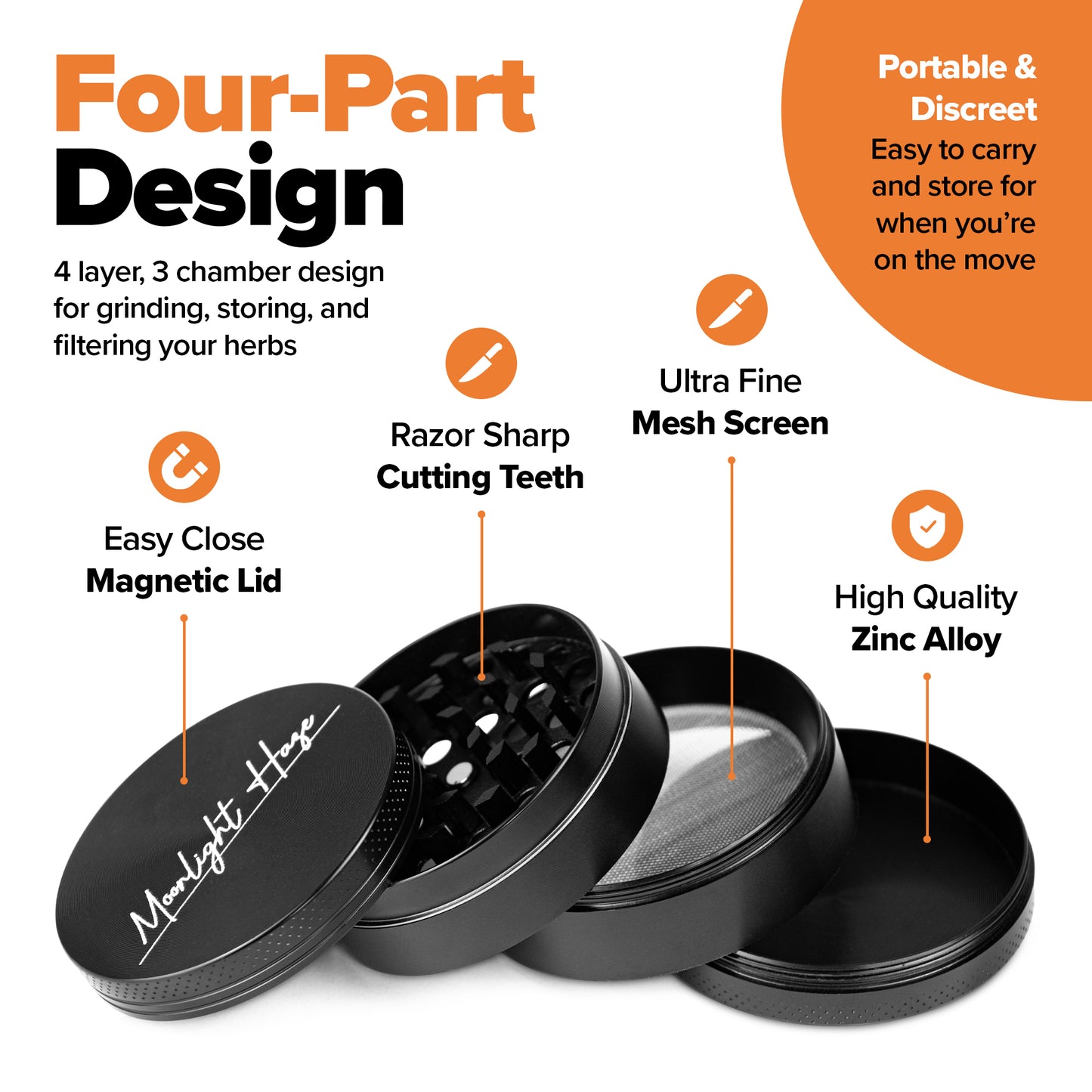 Grinder 6.3cm / 2.5Inch (Large) - Zinc Alloy