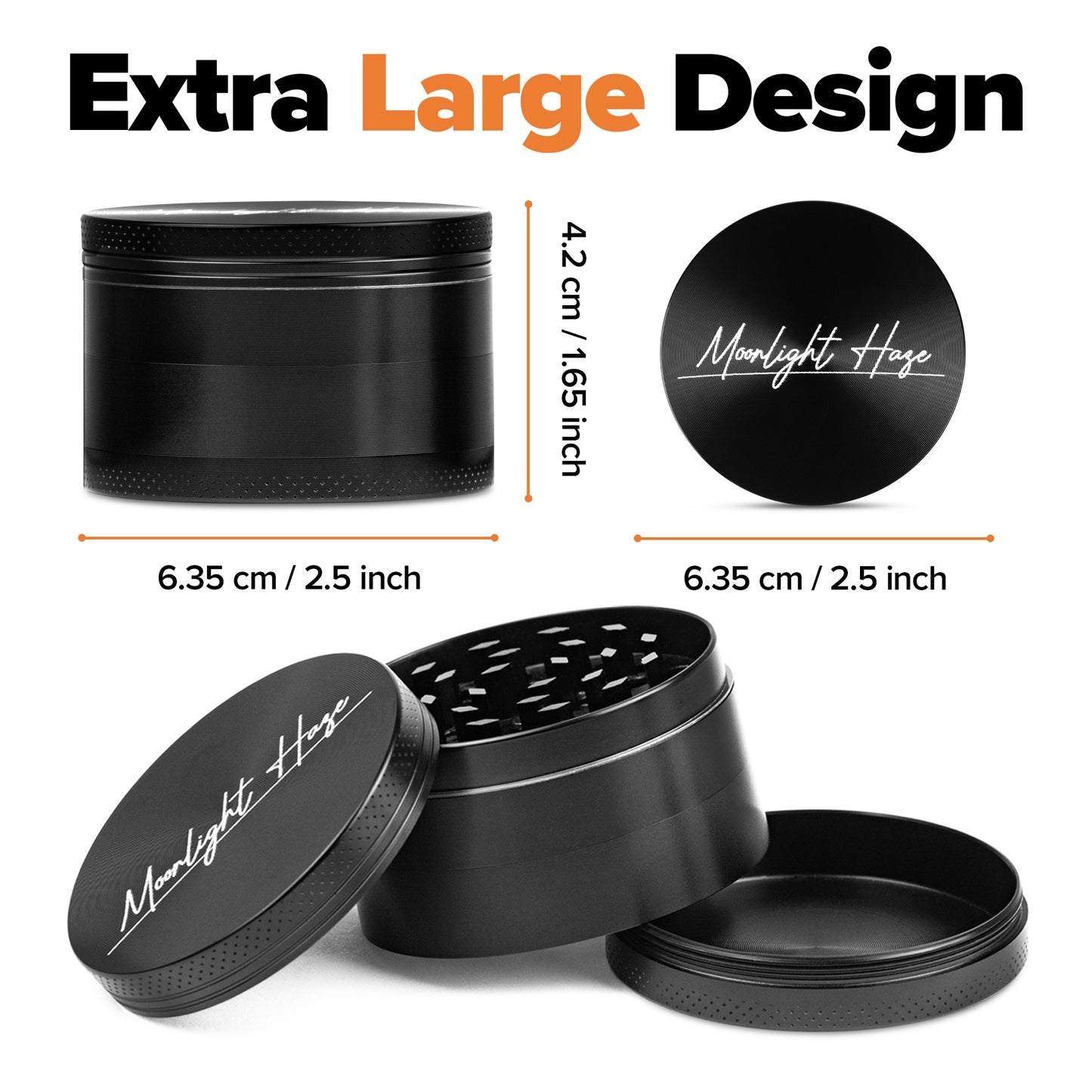 Grinder 6.3cm / 2.5Inch (Large) - Zinc Alloy